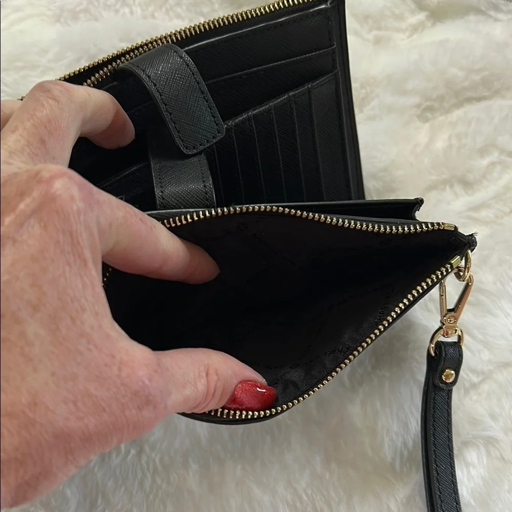 Michael Kors Black Structured Tote Bag and Wallet BUNDLE!!!!